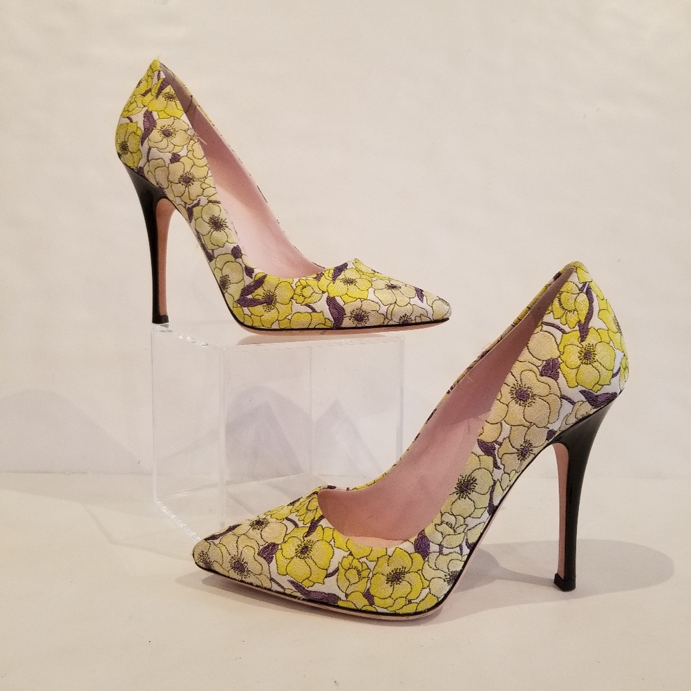 Giamba floral fabric heels 39